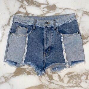 Carmar‎ women's patch work Jean shorts